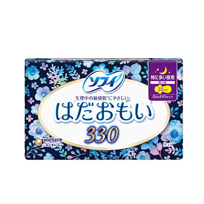 ソフィはだおもい®ふんわりタイプ　はだおもい®330　特に多い夜用